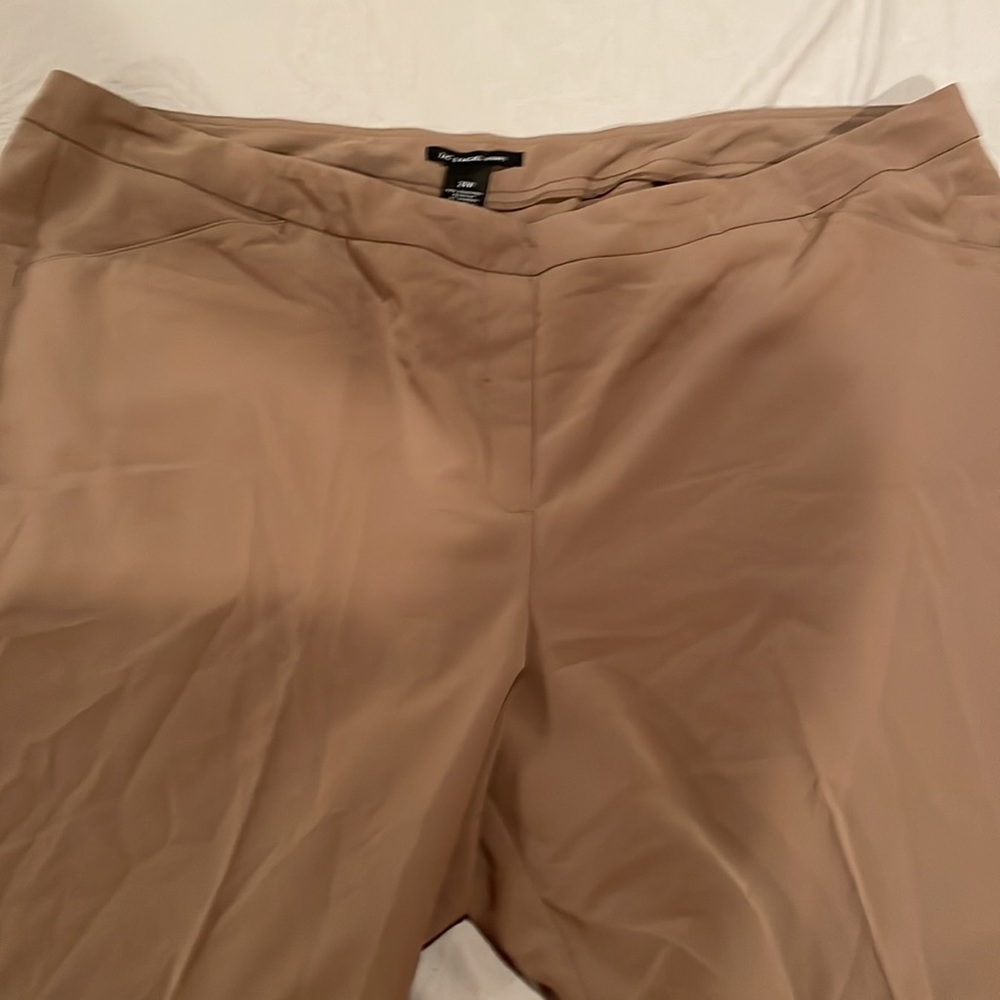NWT Zac & Rachel Woman Bond 18 24W Taupe Tan Pant Wrinkle Resistant! Work & Play - Picture 2 of 6